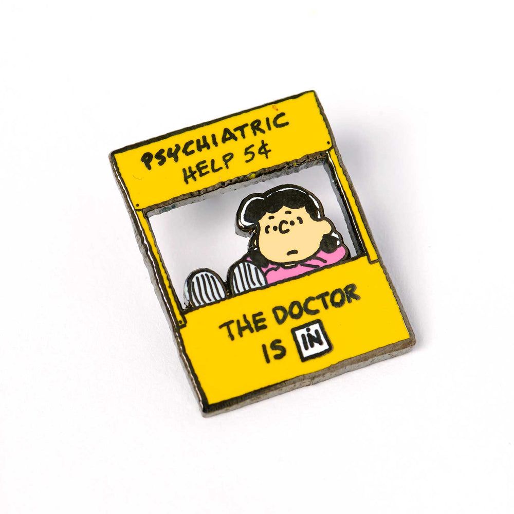 Lucy's Psychiatry Booth Peanuts Pin PINTRILL