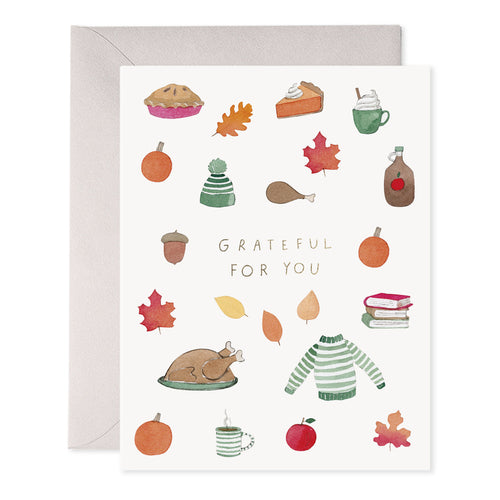 Load image 1 in gallery view. Crisp & Cozy Thanksgiving Card