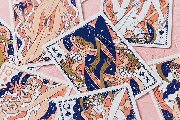 Lady Moon Playing Cards