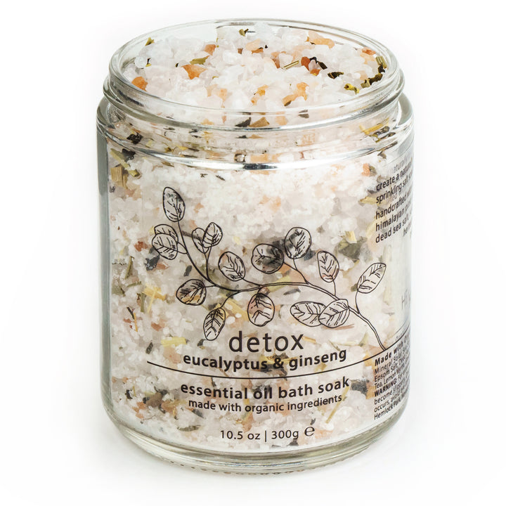 Essential Oil Bath Soak - DETOX | Eucalyptus & Ginseng