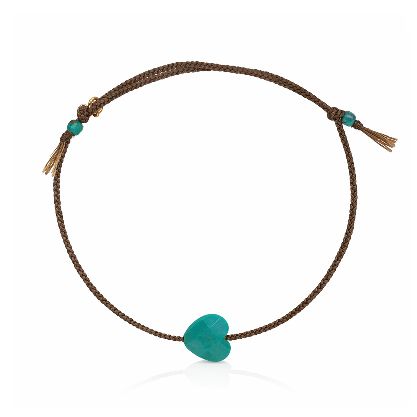 Semi-Precious Heart Charm Bracelet