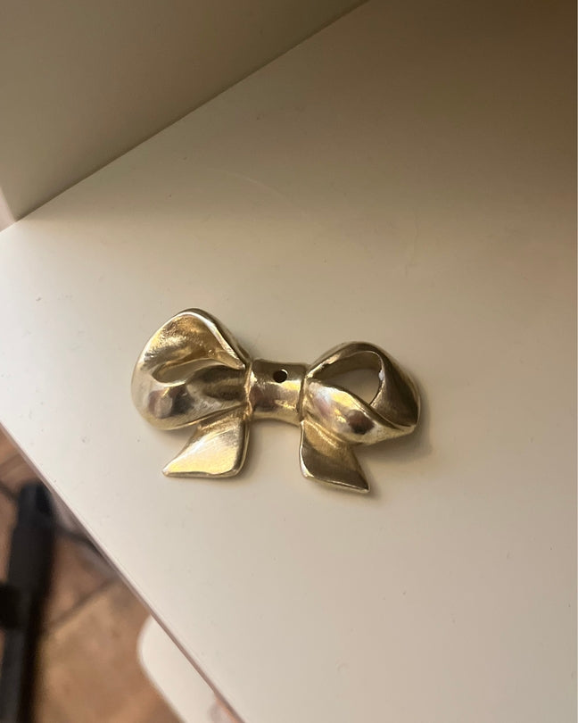 Brass Ribbon Bow Incense Holder Burner
