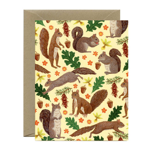 Load image 1 in gallery view. Forest Squirrels Nature Lover Any Occasion Card Yeppie Paper