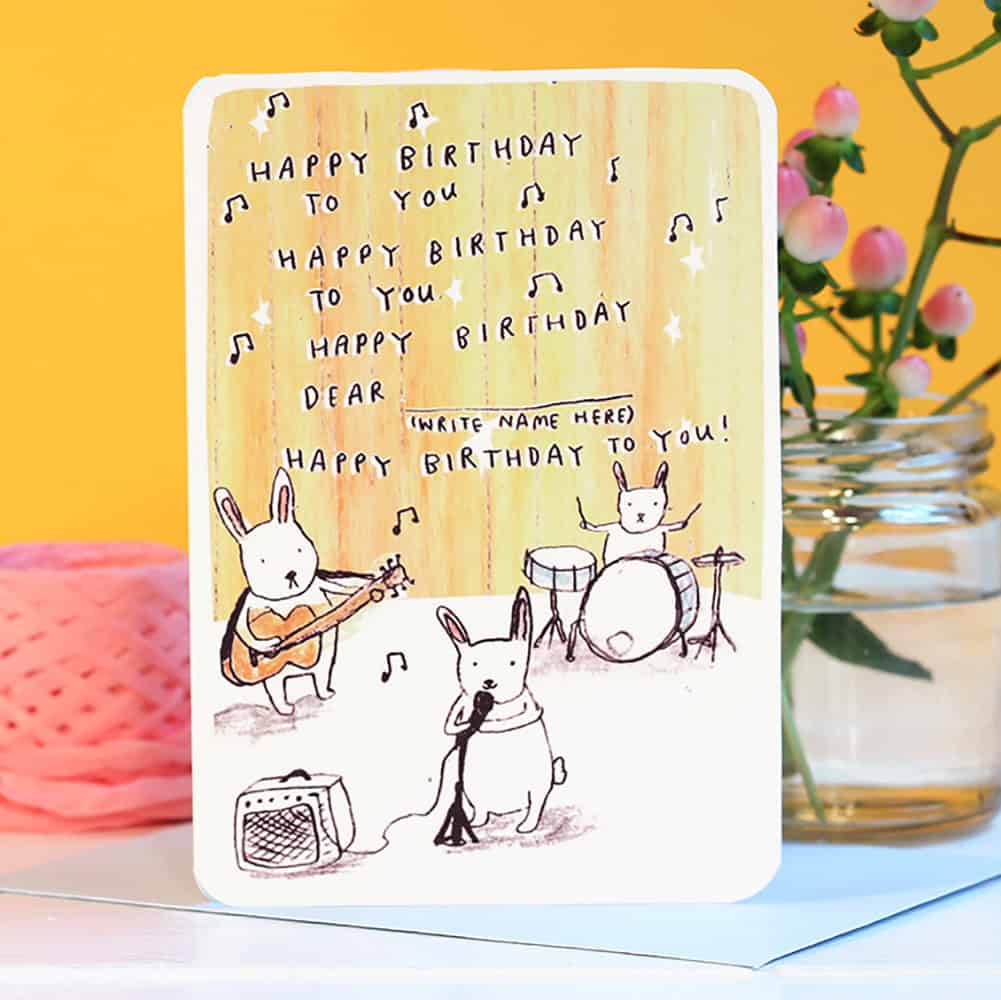 Birthday Bunny Band Card