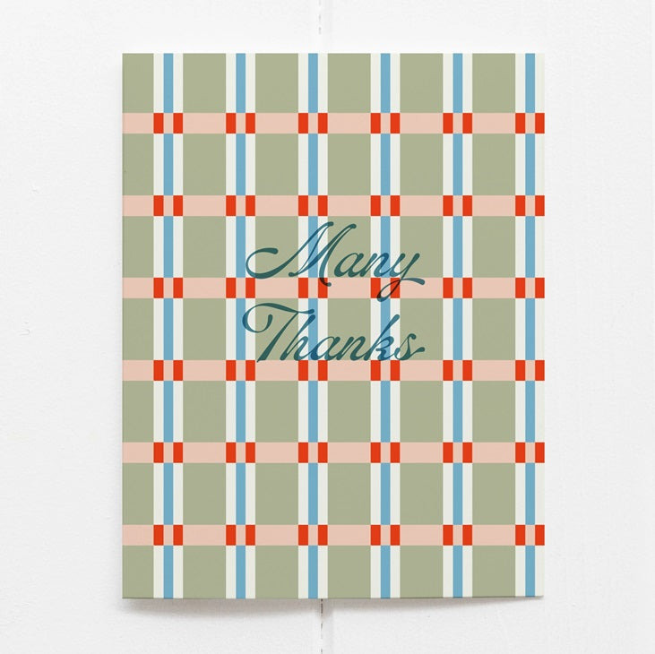 Many Thanks Card- Blue