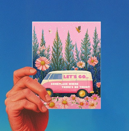 Pink Van Political Card