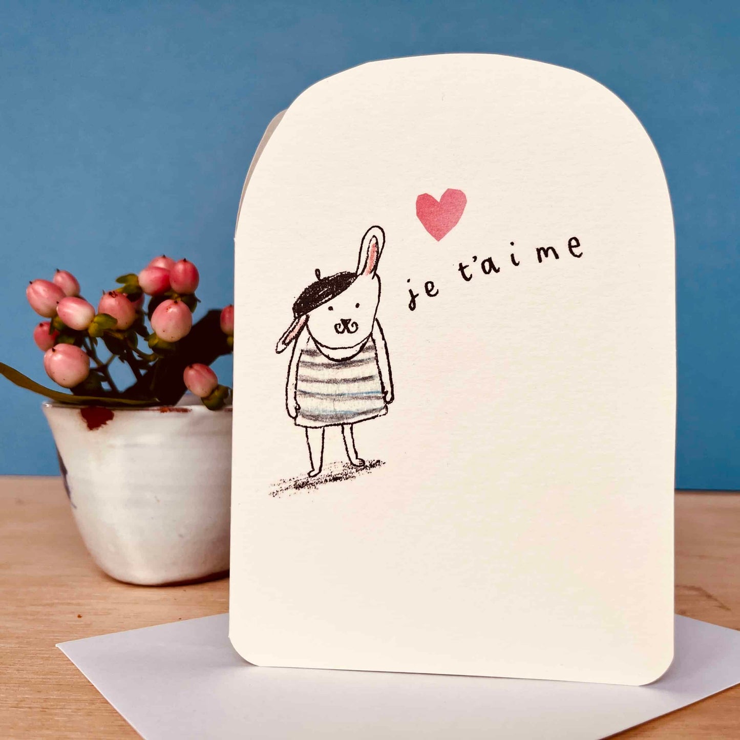 Je T’aime Bunny Card