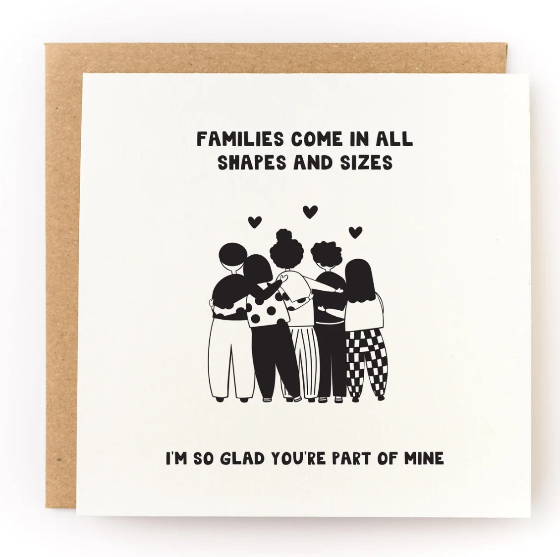 Families Come in All Shapes Letterpress Card