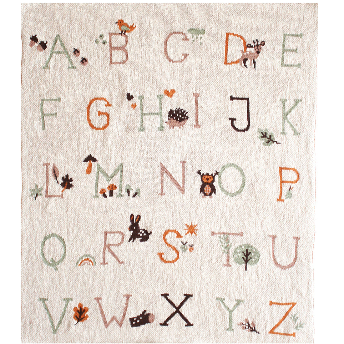 Alphabet Baby Blanket - Natural