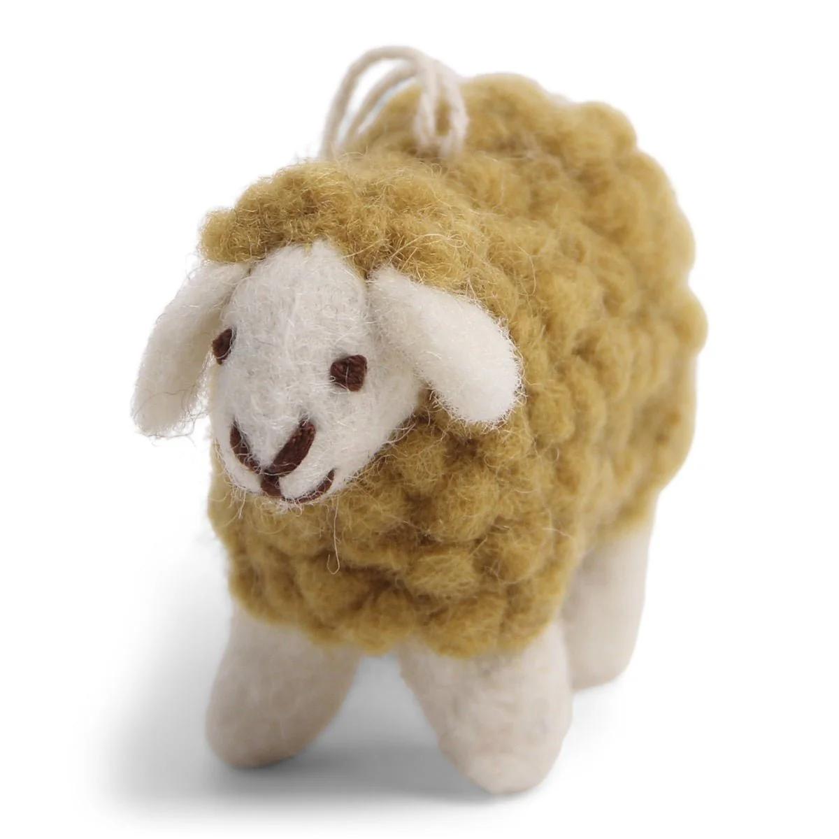 Mini Sheep Ornament - Ochre