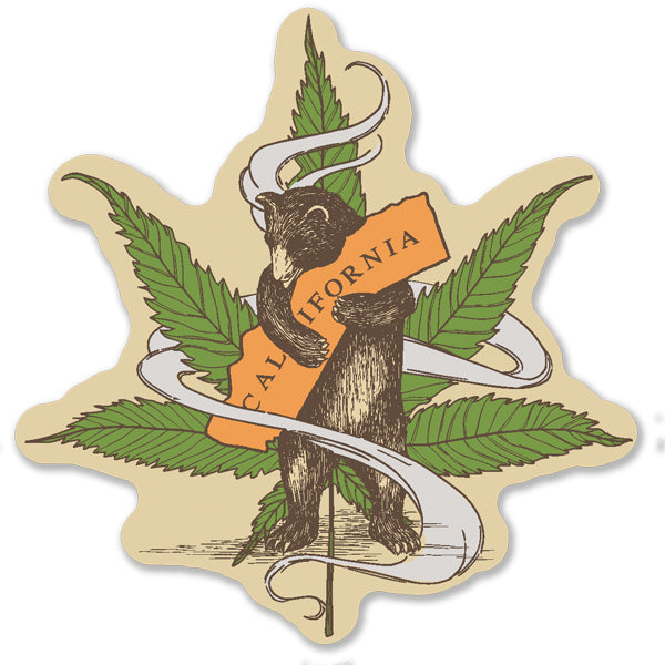 Cannabis Bear Vinyl Sticker