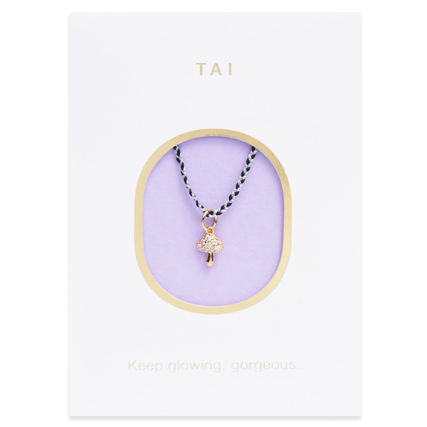 Corded Necklace with Mushroom Charm