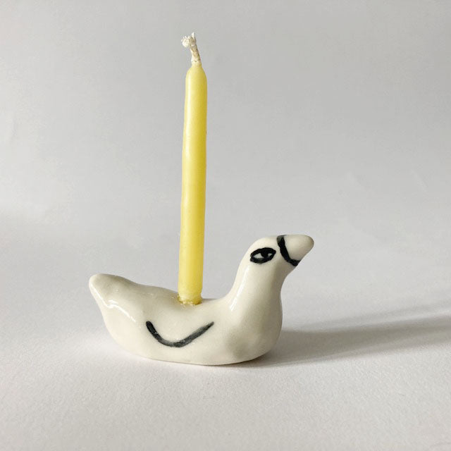 Handmade Ceramic Duck Cake Topper - Birthday Candle Holder Steph Becker