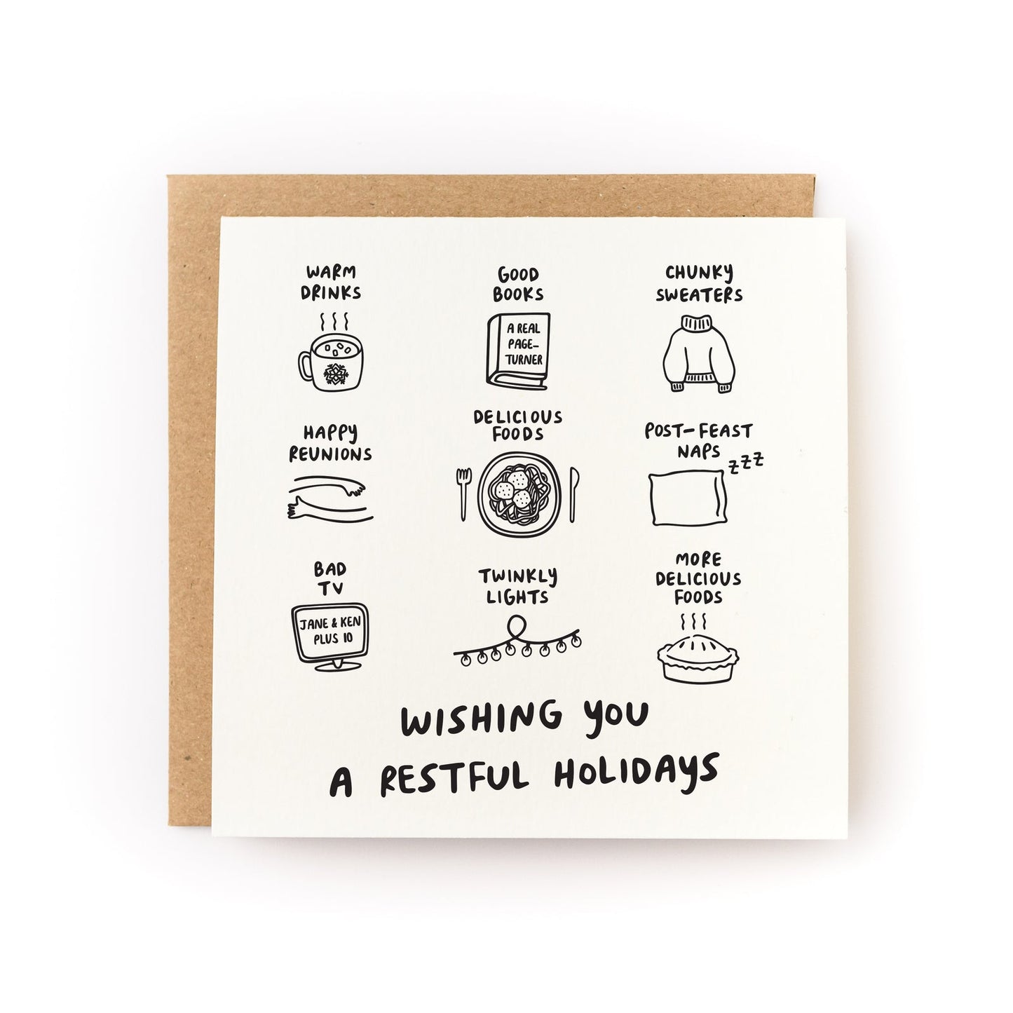 Restful Holidays Card Kwohtations