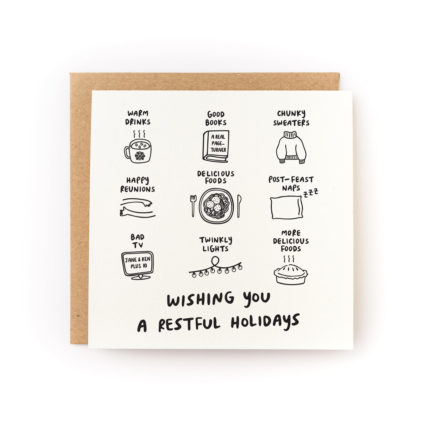 Restful Holidays Card