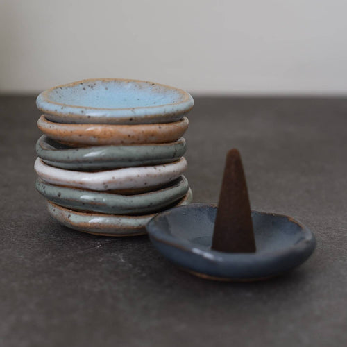 Load image 1 in gallery view. Ceramic Incense Cone Holder Dish Mud & Maker