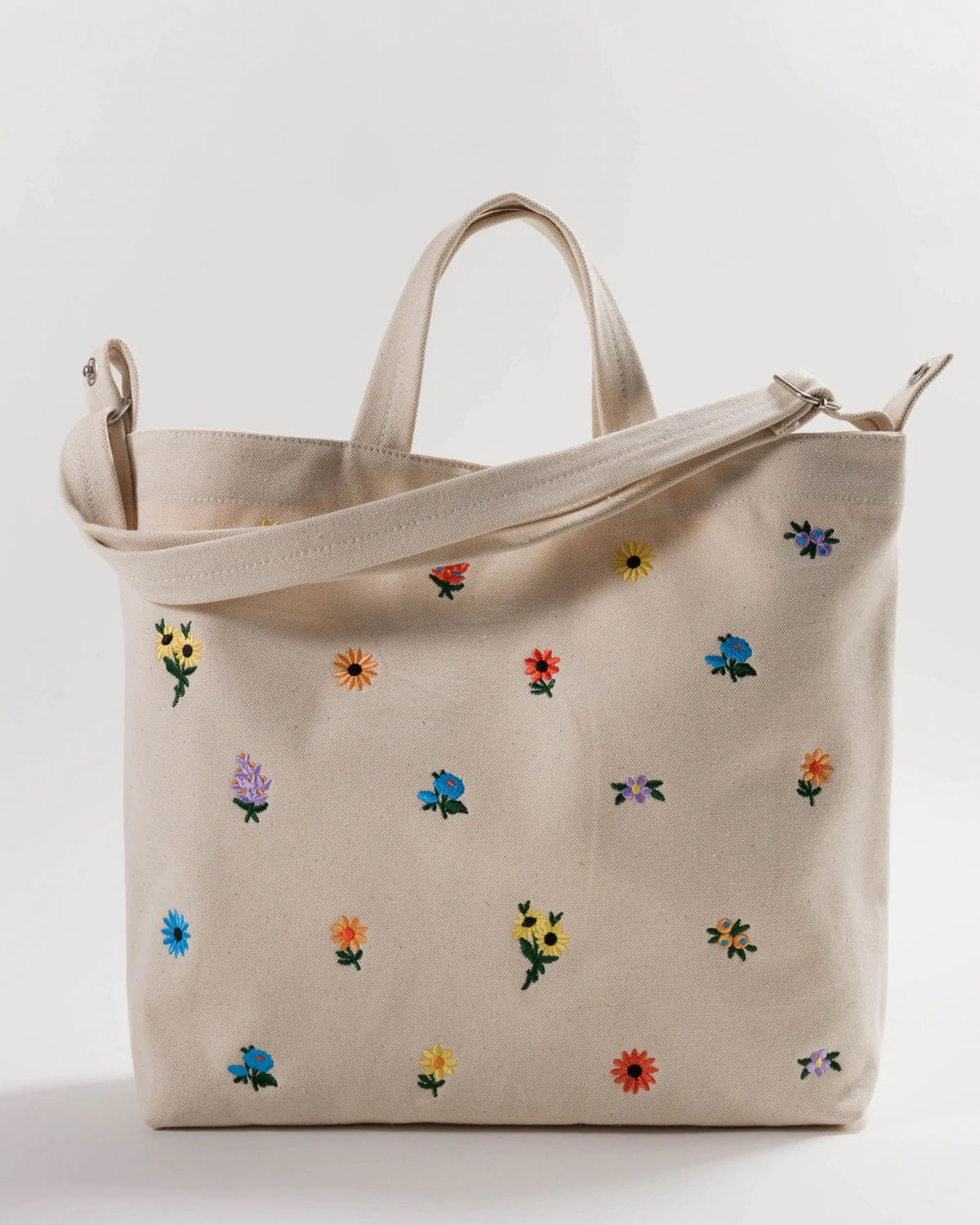 Horizontal Duck Bag - Embroidered Ditsy Florals
