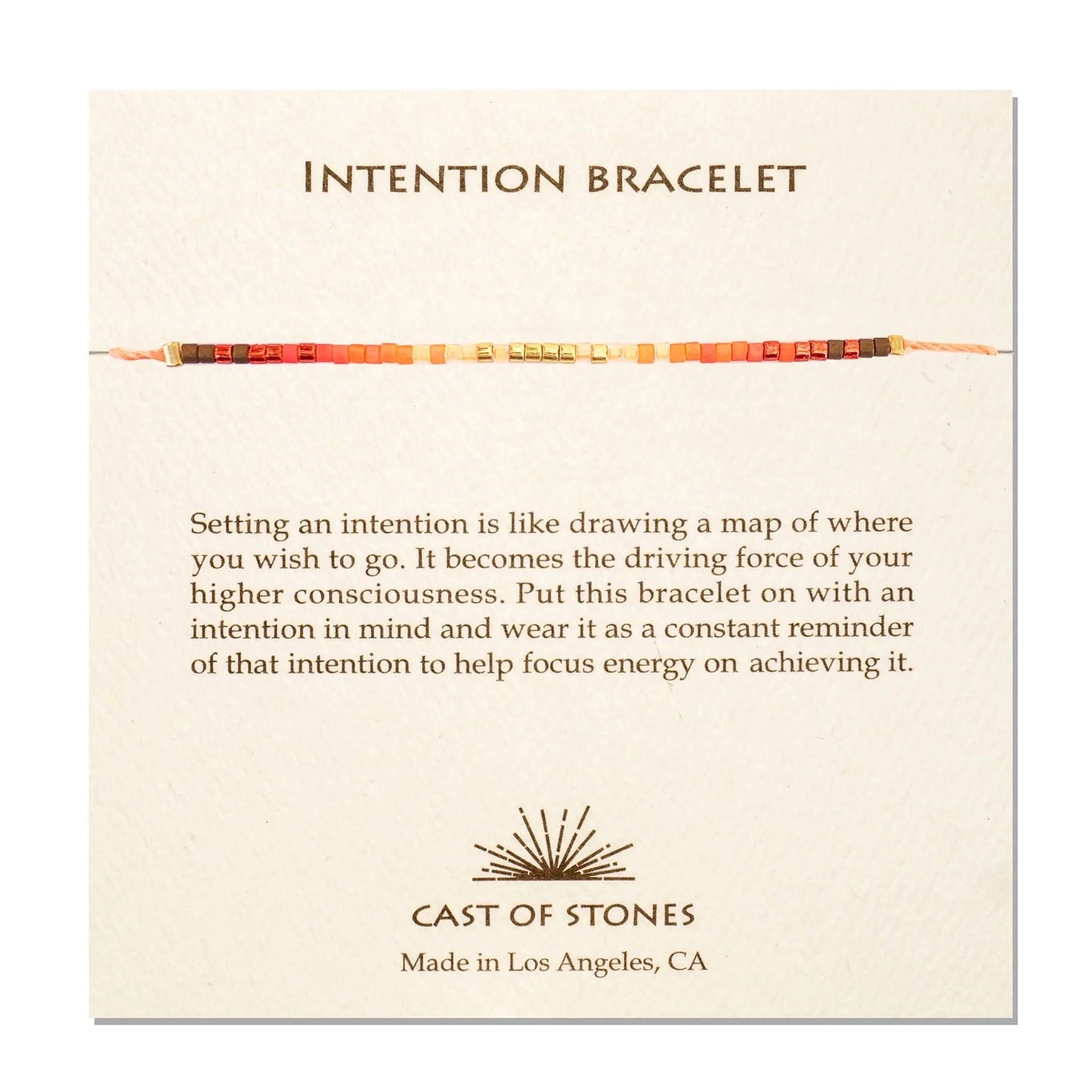 Intention Bracelet - Radiant Orange Cast of Stones