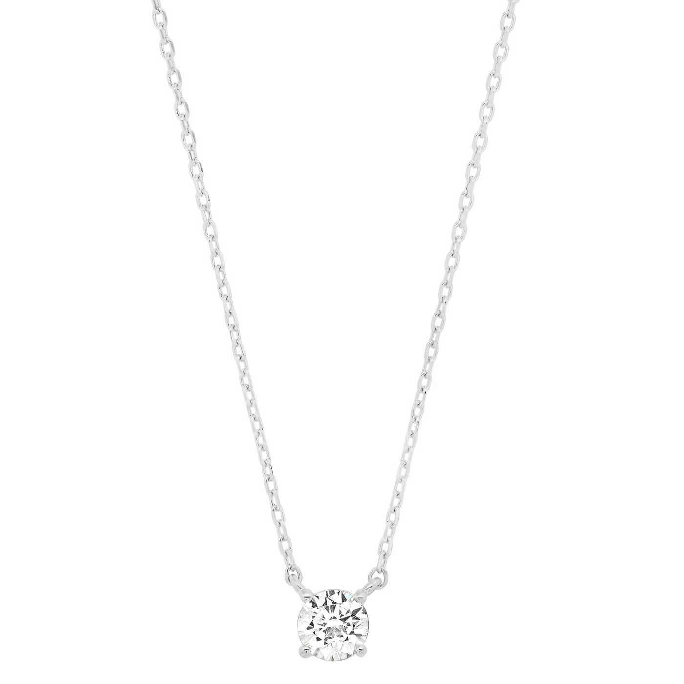 Simple Chain with Small Round Cut CZ - Silver Tai Jewelry