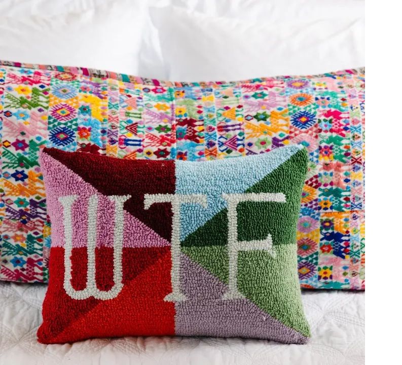 WTF Colorblock Pillow