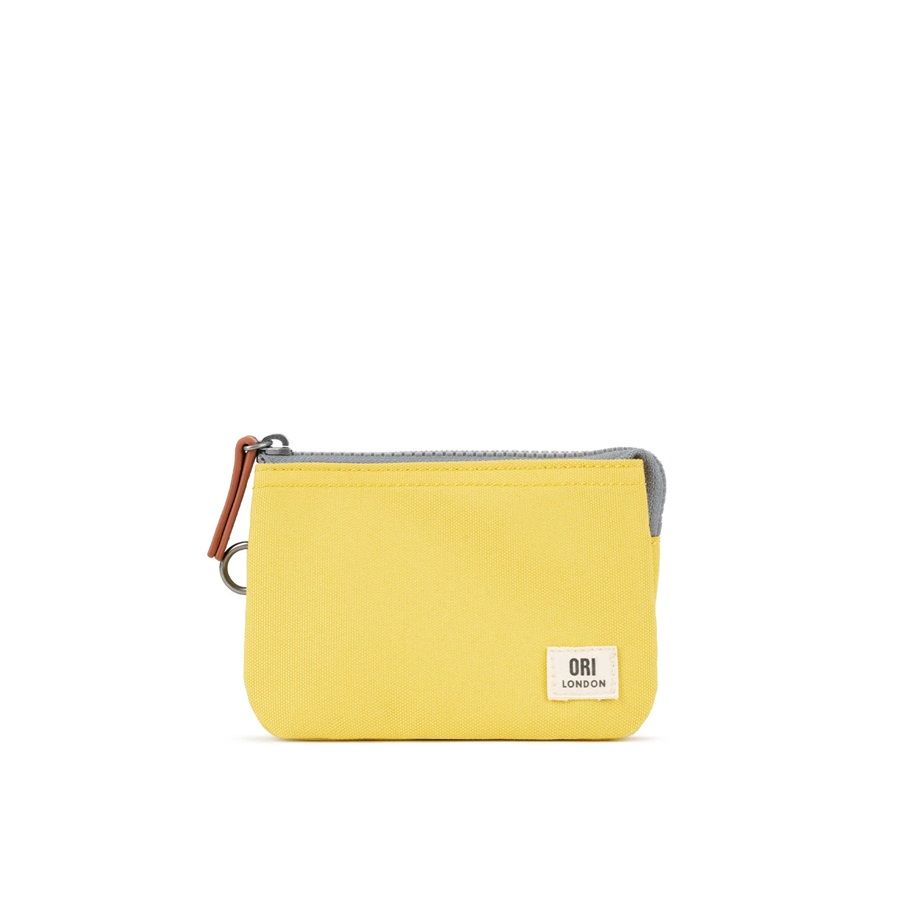 Carnaby Recycled Canvas Zipper Pouch - Small - Lemonade