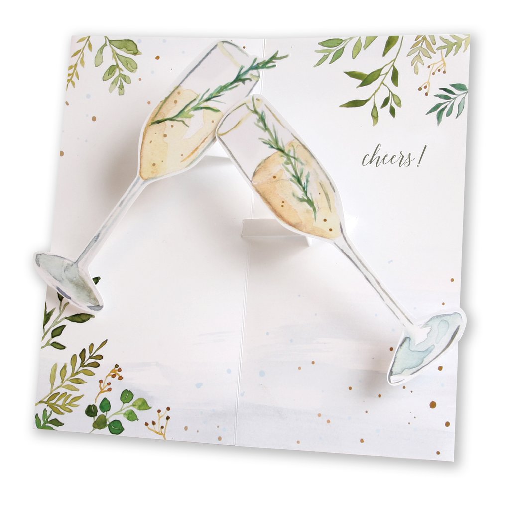 Champagne Toast Pop-Up Card UWP Luxe