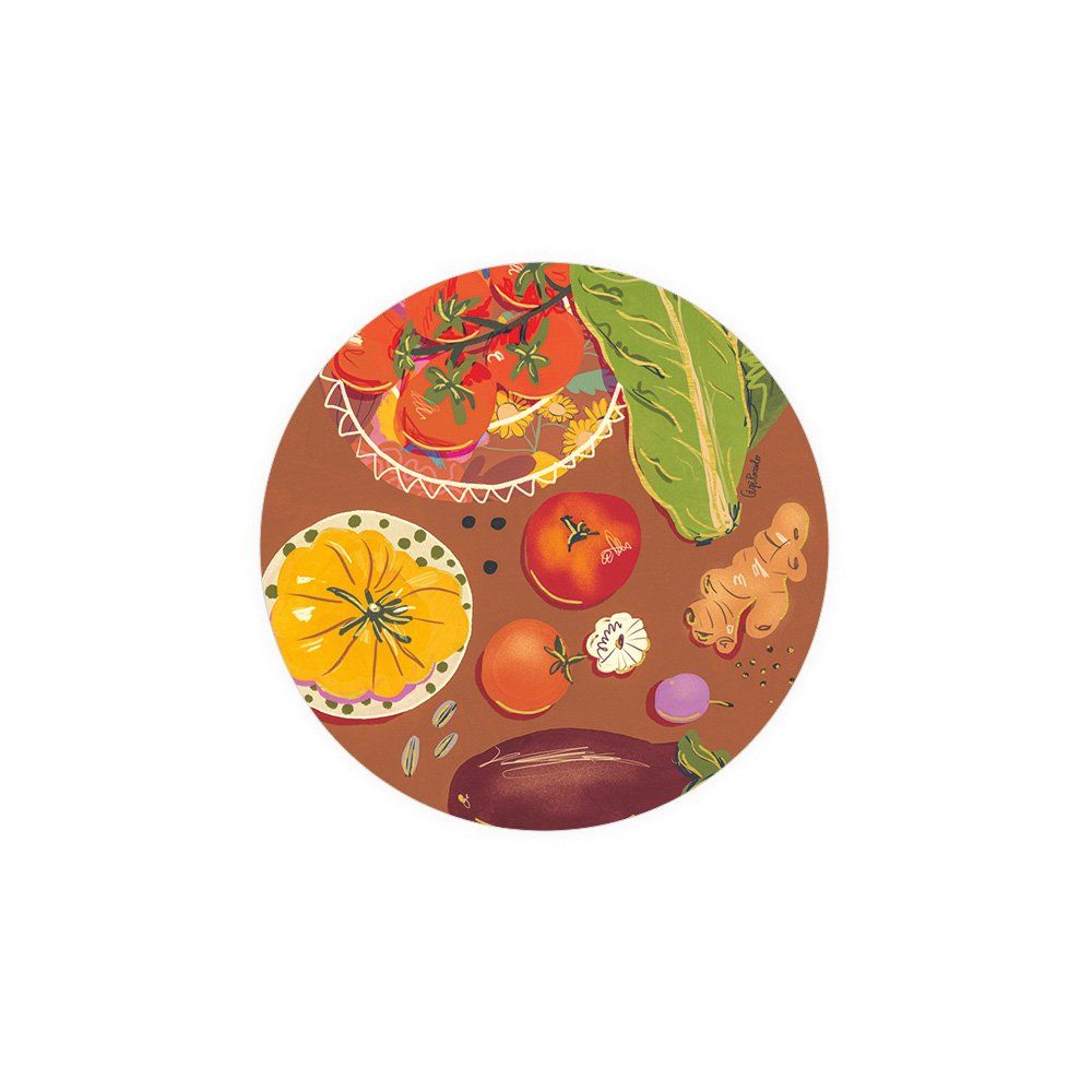 Single Coaster - Veggies