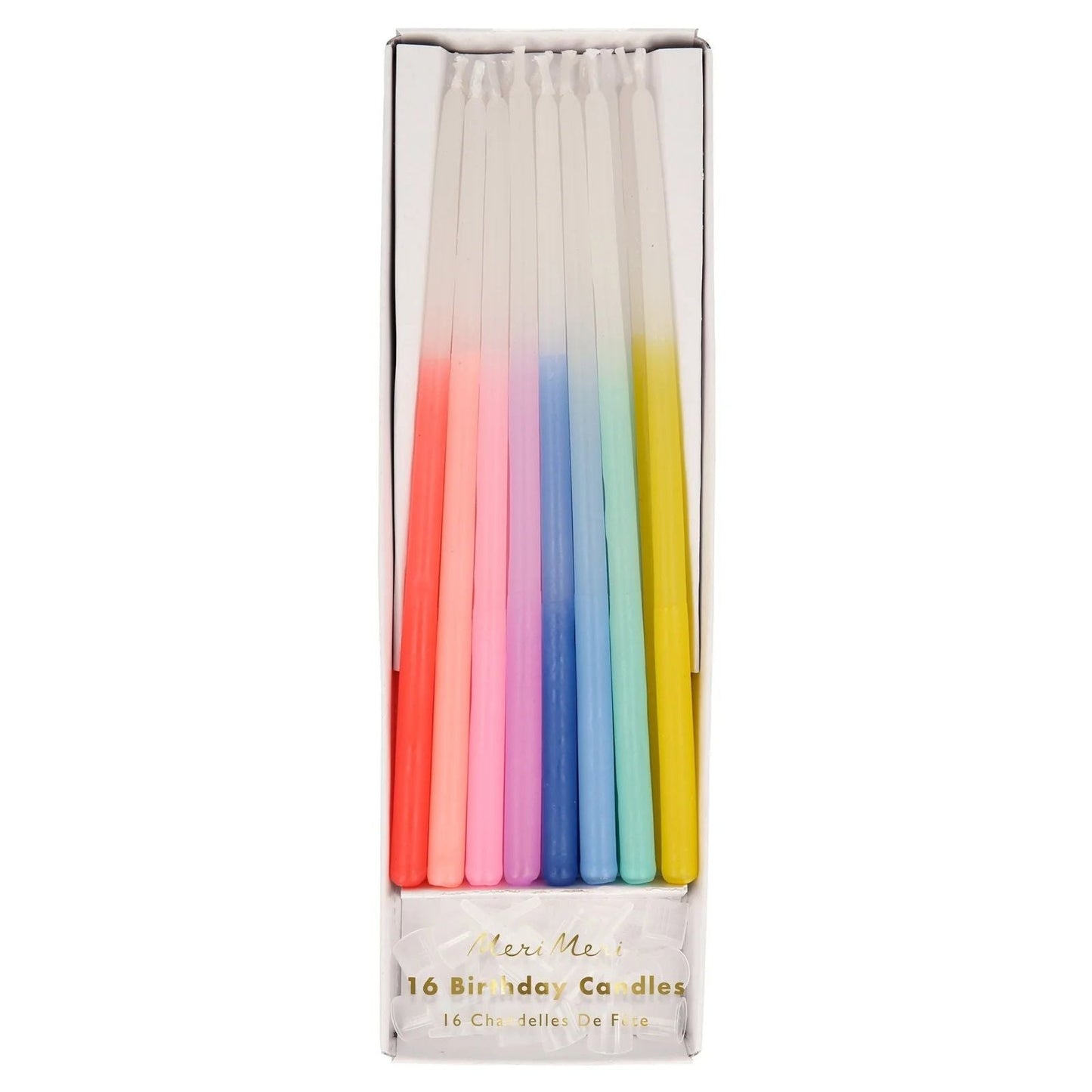 Rainbow Dipped Tapered Party Candles Meri Meri