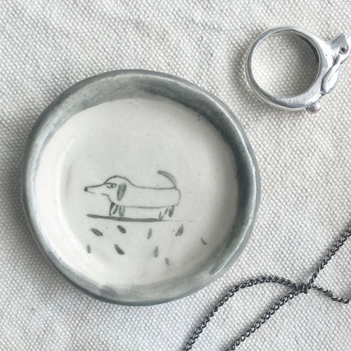 Load image 1 in gallery view. Handmade Ceramic Animal Trinket Dish - Dog Steph Becker