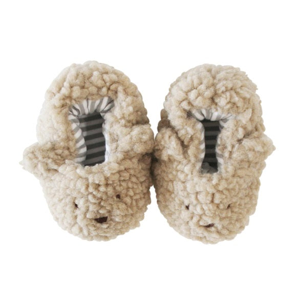 Sherpa Bear Booties - Oatmeal Alimrose