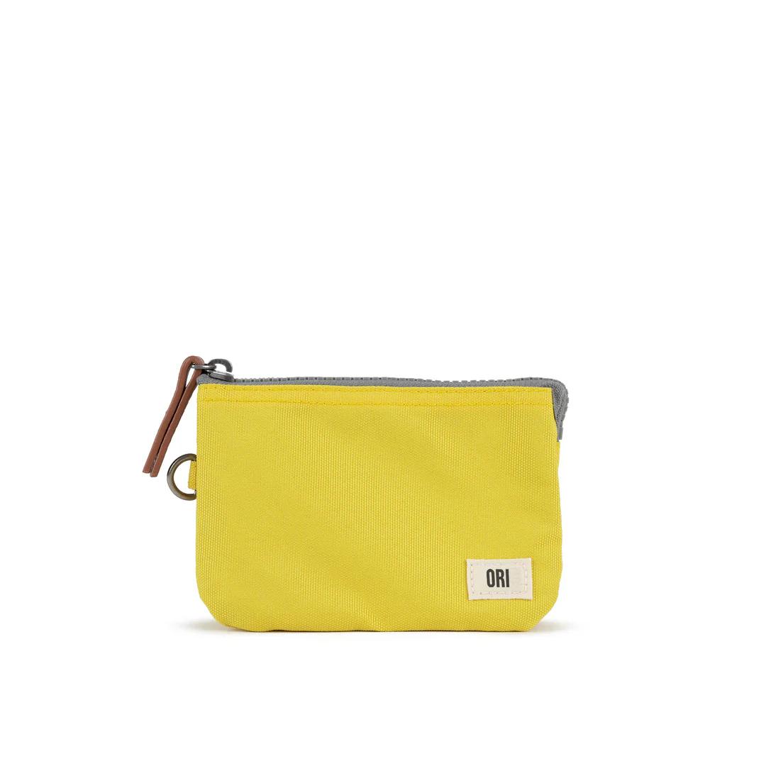 Carnaby Recycled Canvas Zipper Pouch - Small - Custard