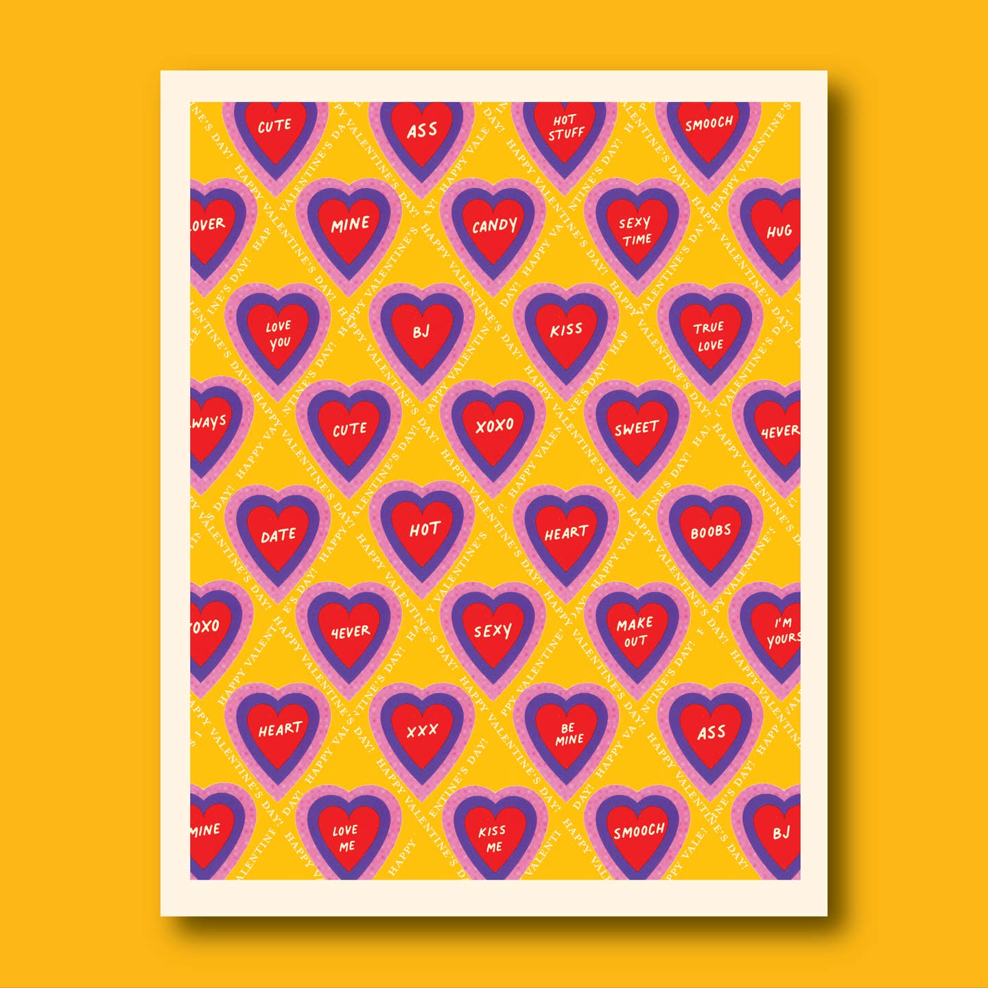 Sexy Hearts Valentine Card Offensive & Delightful