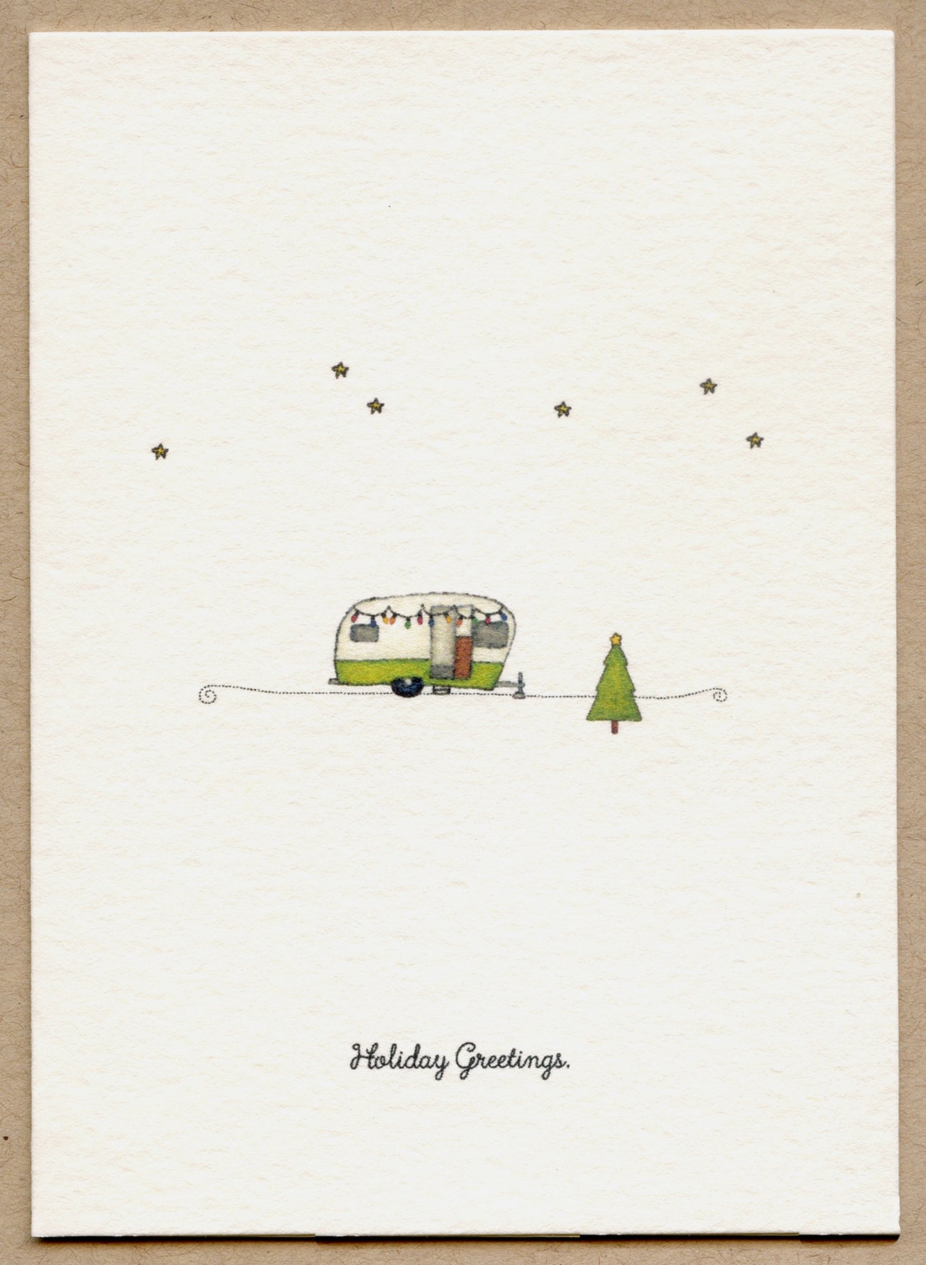 Six Cards of Holiday Greetings- Set of 6 Notecards Red