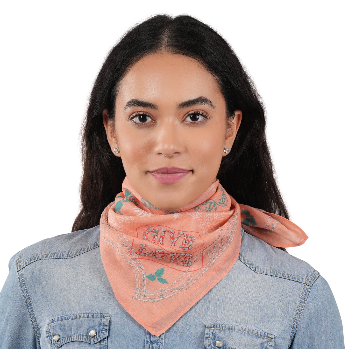Give Love Embroidered Bandana - Homage Pasadena