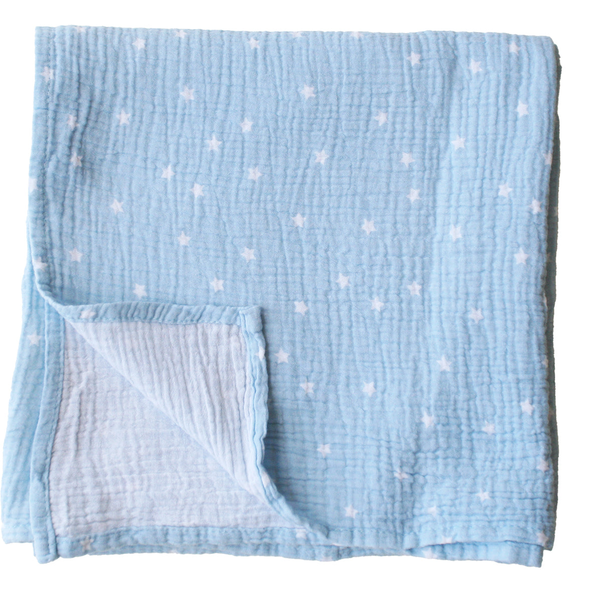 Starry Night Muslin Cotton Swaddle - Baby Blue