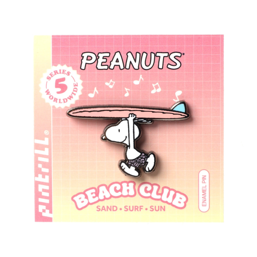 Snoopy Surfboard Running Pin