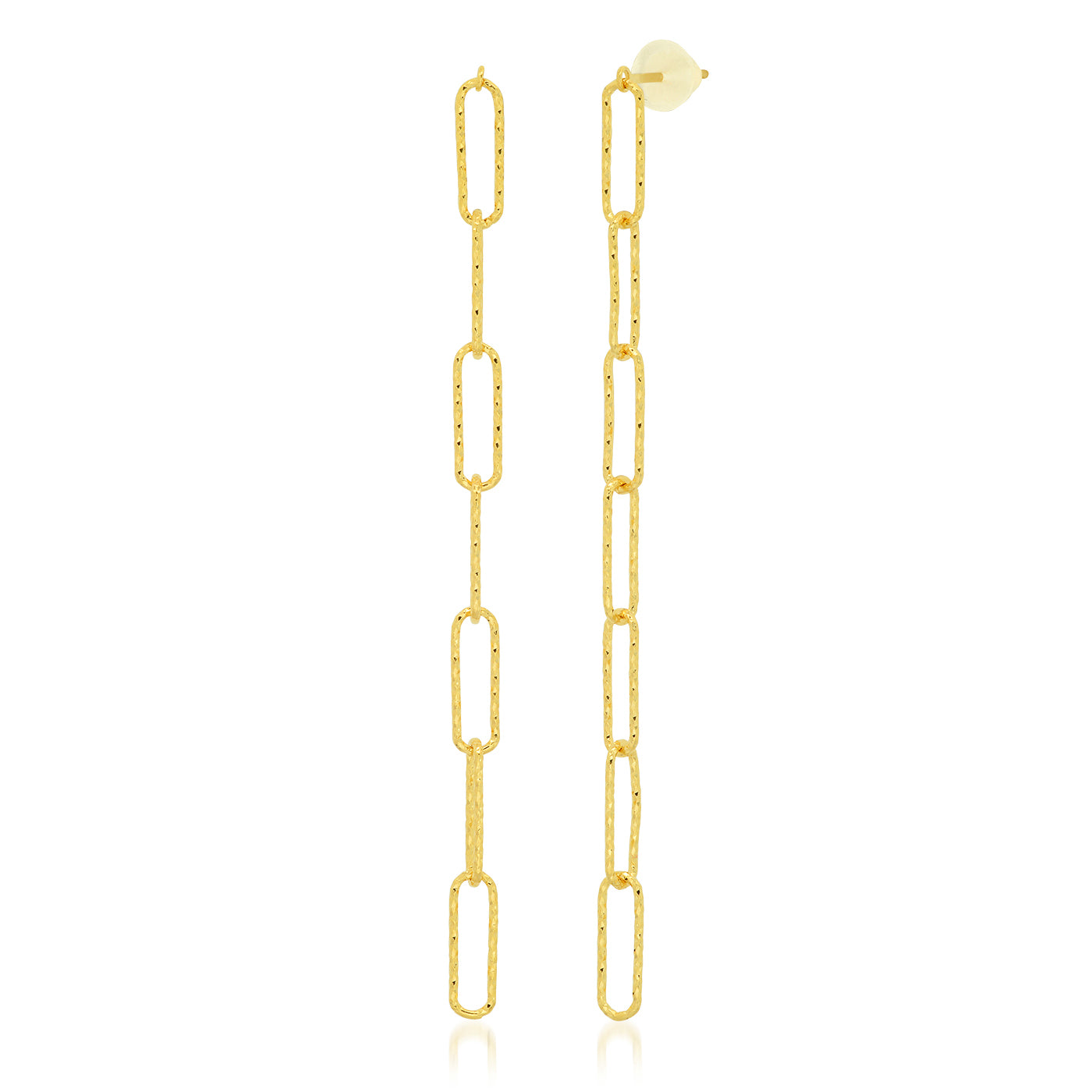 Chain Link Earring. - Gold Vermeil