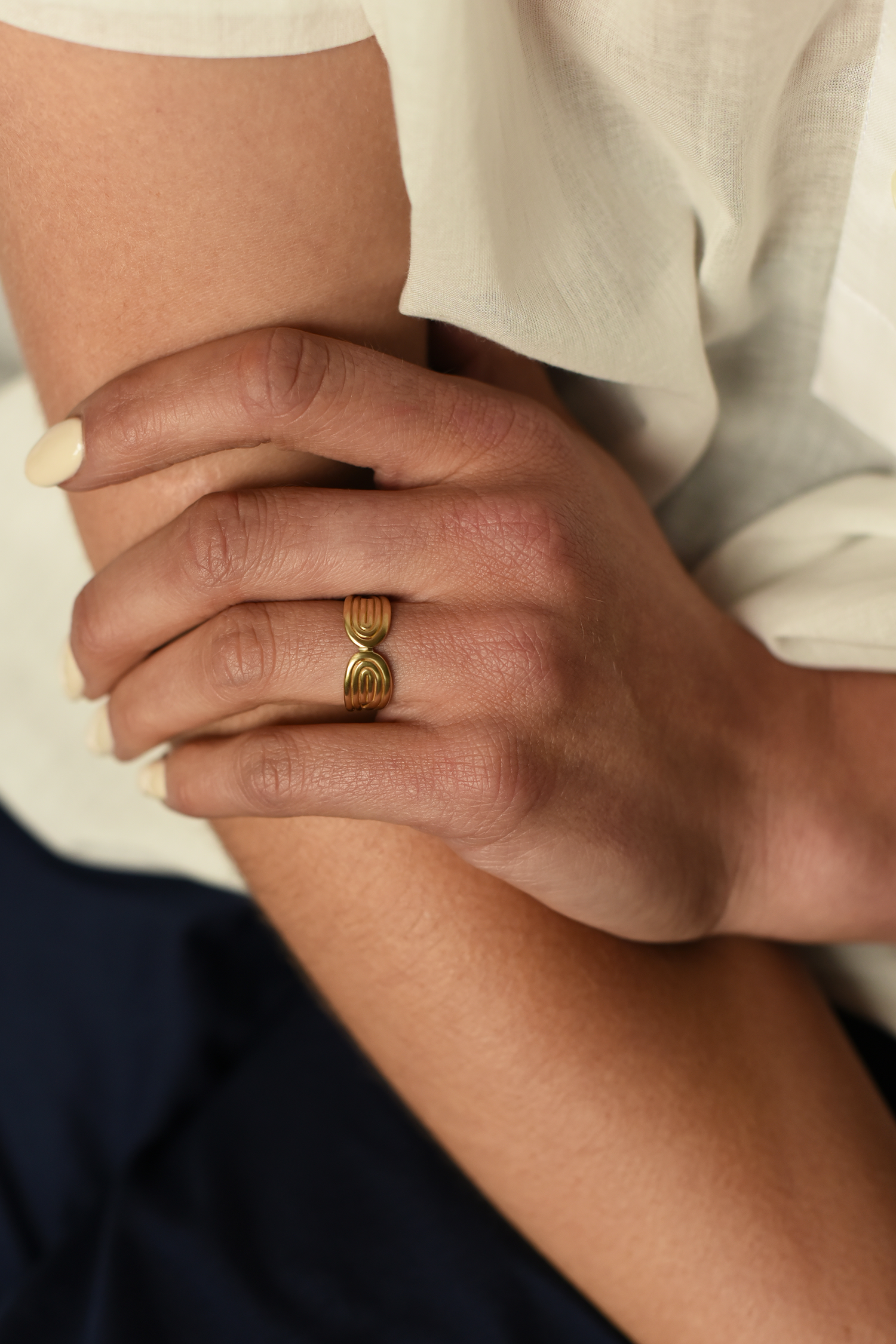 Sculpted Double Arc Ring