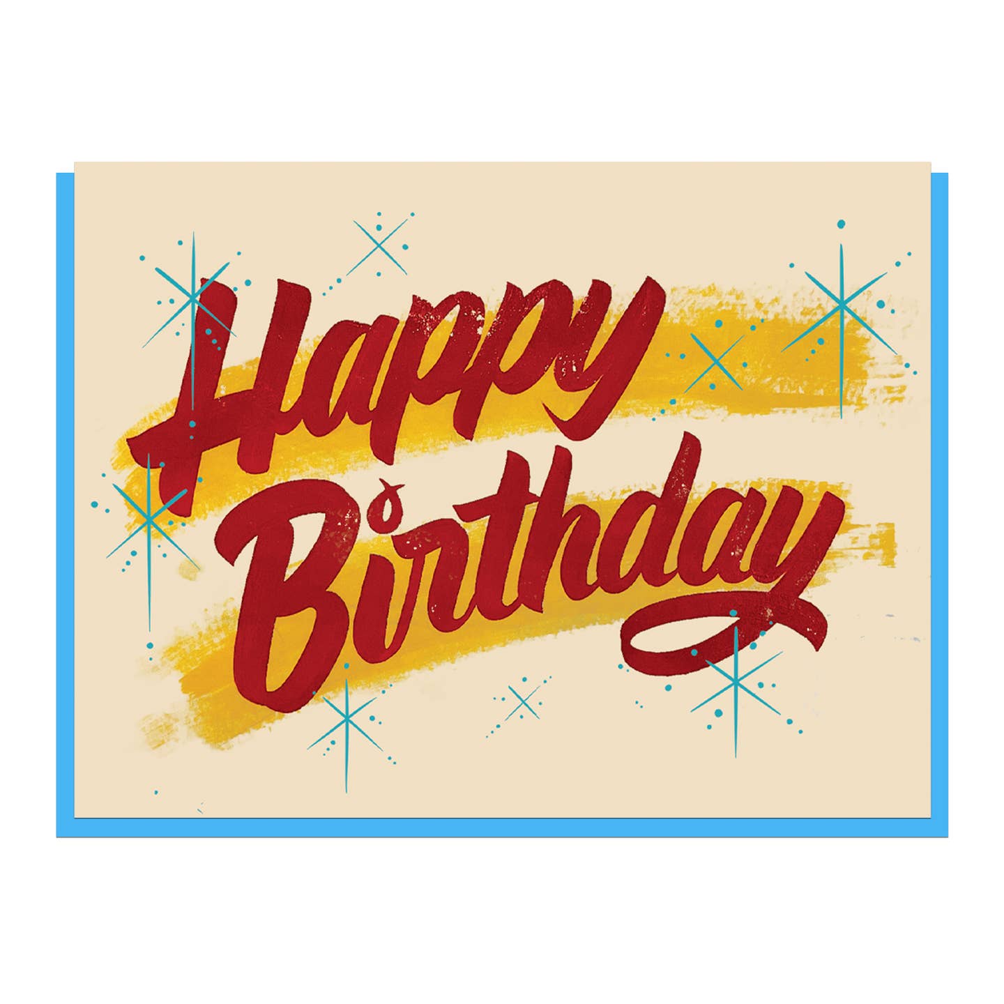 Happy Birthday Paper Sign Greeting Card
