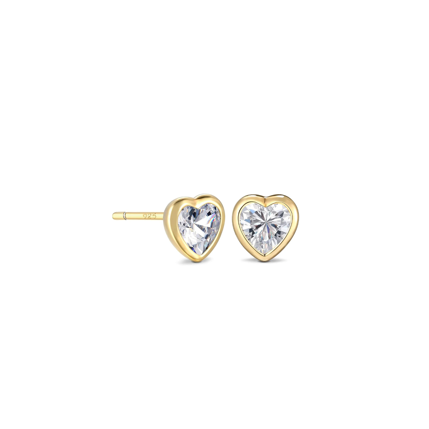 Be My Baby Simulated Diamond Heart Stud Earrings