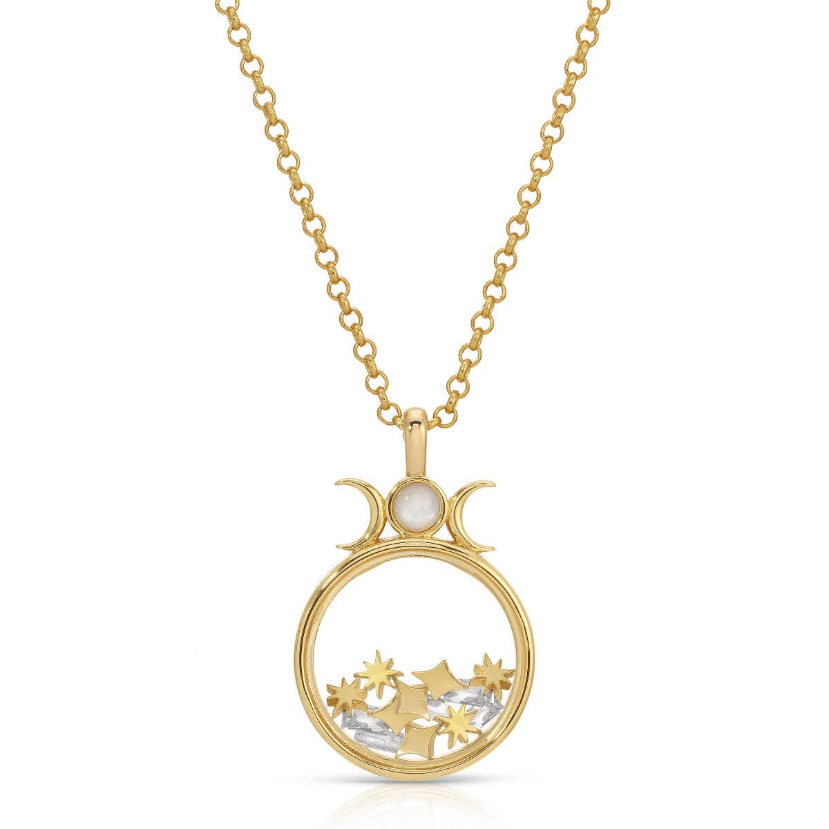 Wishkeeper Floating Shaker Locket - Mother of Pearl