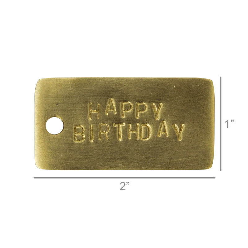 Brass Tag - Happy Birthday