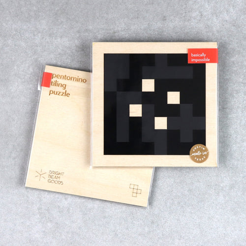 Load image 1 in gallery view. Basically Impossible Square Pentomino Puzzle - Charcoal