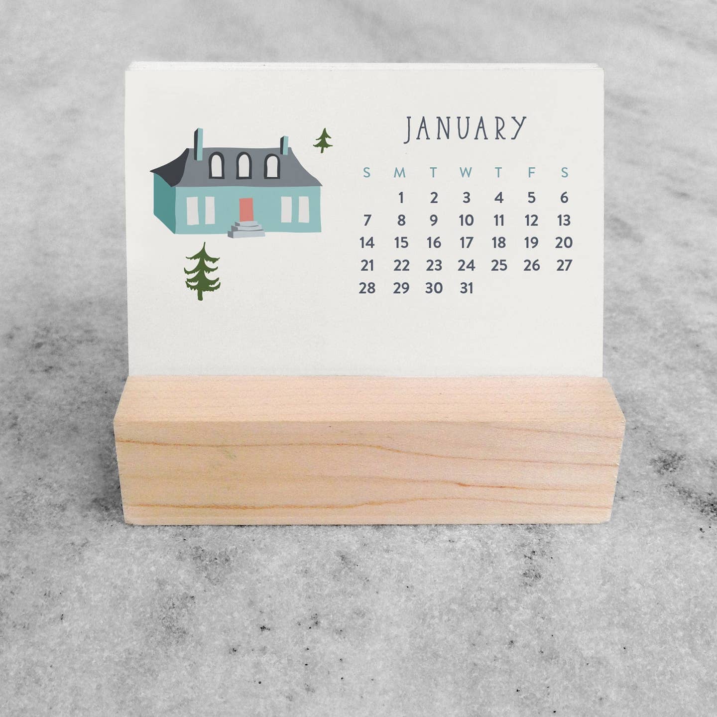 2026 Mini Desk Calendar - Village