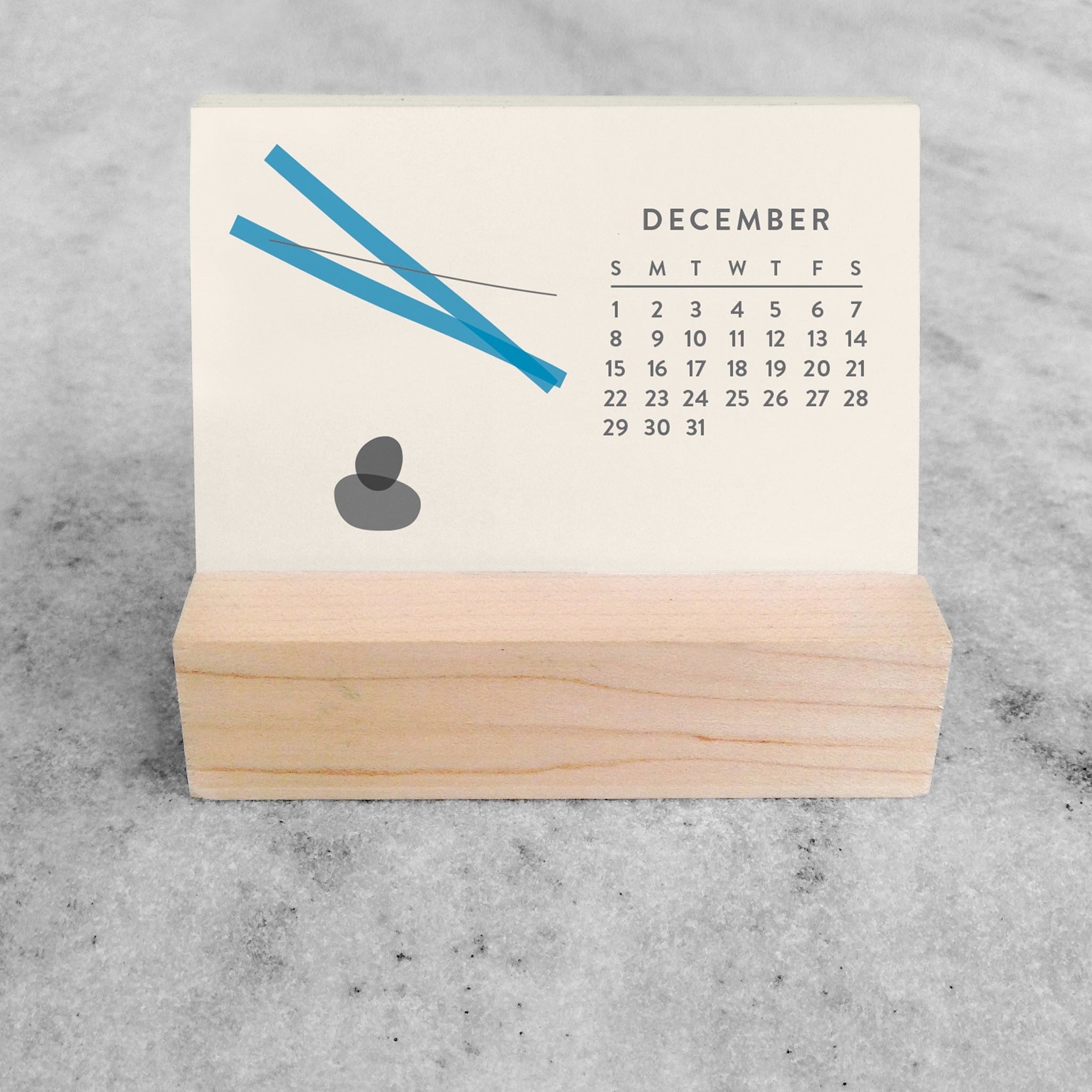 2026 Mini Desk Calendar - Abstract