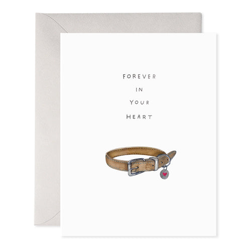 Load image 1 in gallery view. Pet Collar Sympathy Greeting Card