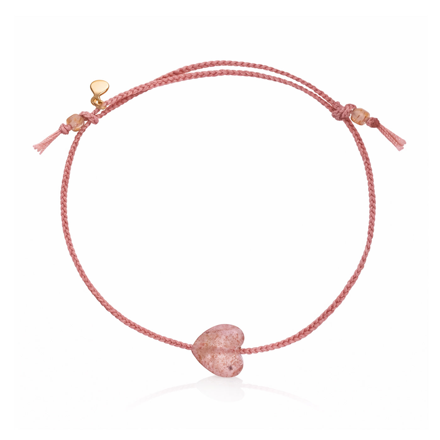 Semi-Precious Heart Charm Bracelet