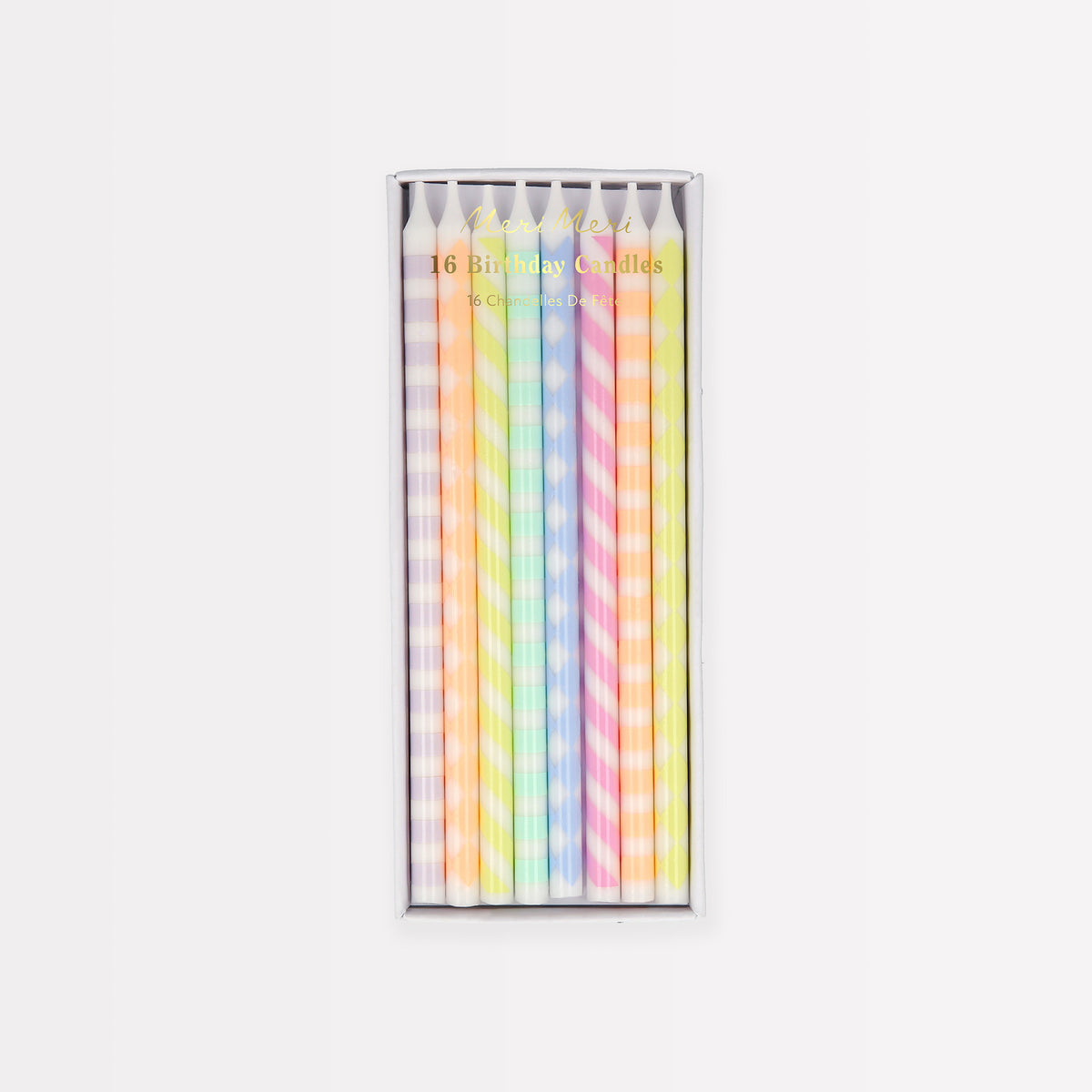 Pastel Patterned Candles Meri Meri