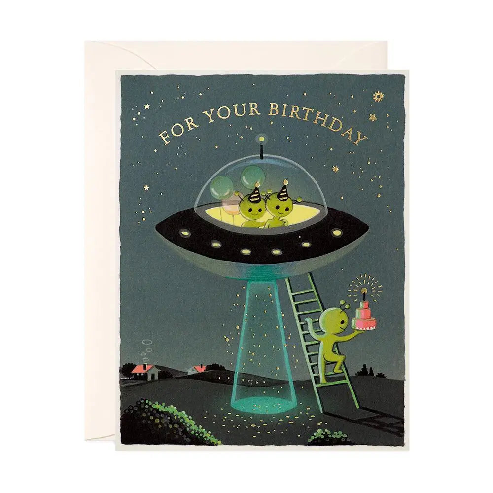 Aliens Birthday Card JooJoo Paper