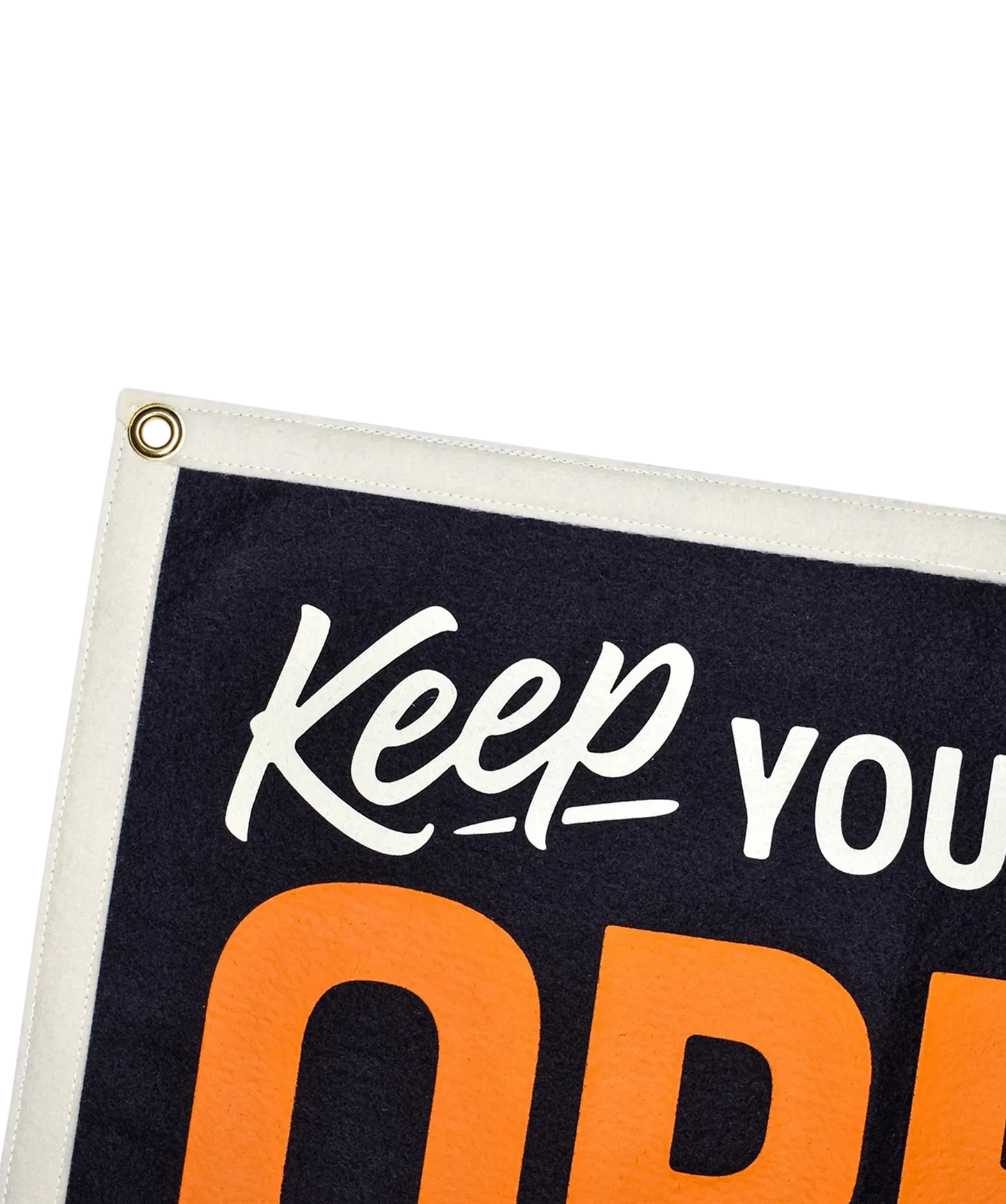Keep Your Mind Open Camp Flag